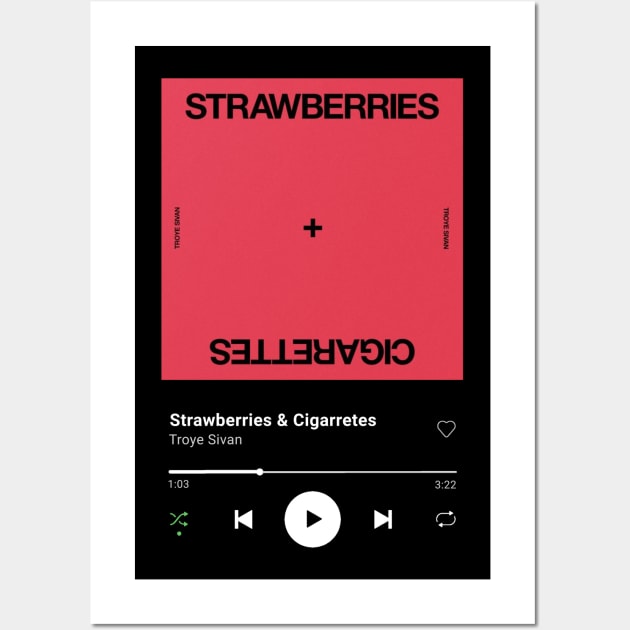 Strawberries & Cigarretes Troye Sivan Wall Art by Jung Style